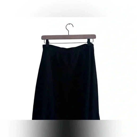 RONI RABL Black Knit Asymmetric Wide Dropped Sides Flared Hem Skirt Womens Small - Picture 5 of 9